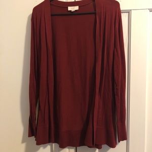 Maroon LOFT cardigan